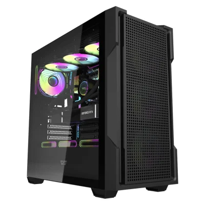 Gabinete Gamer DarkFlash DS900 Mesh Mid Tower - Negro (SIN VENTILADORES)