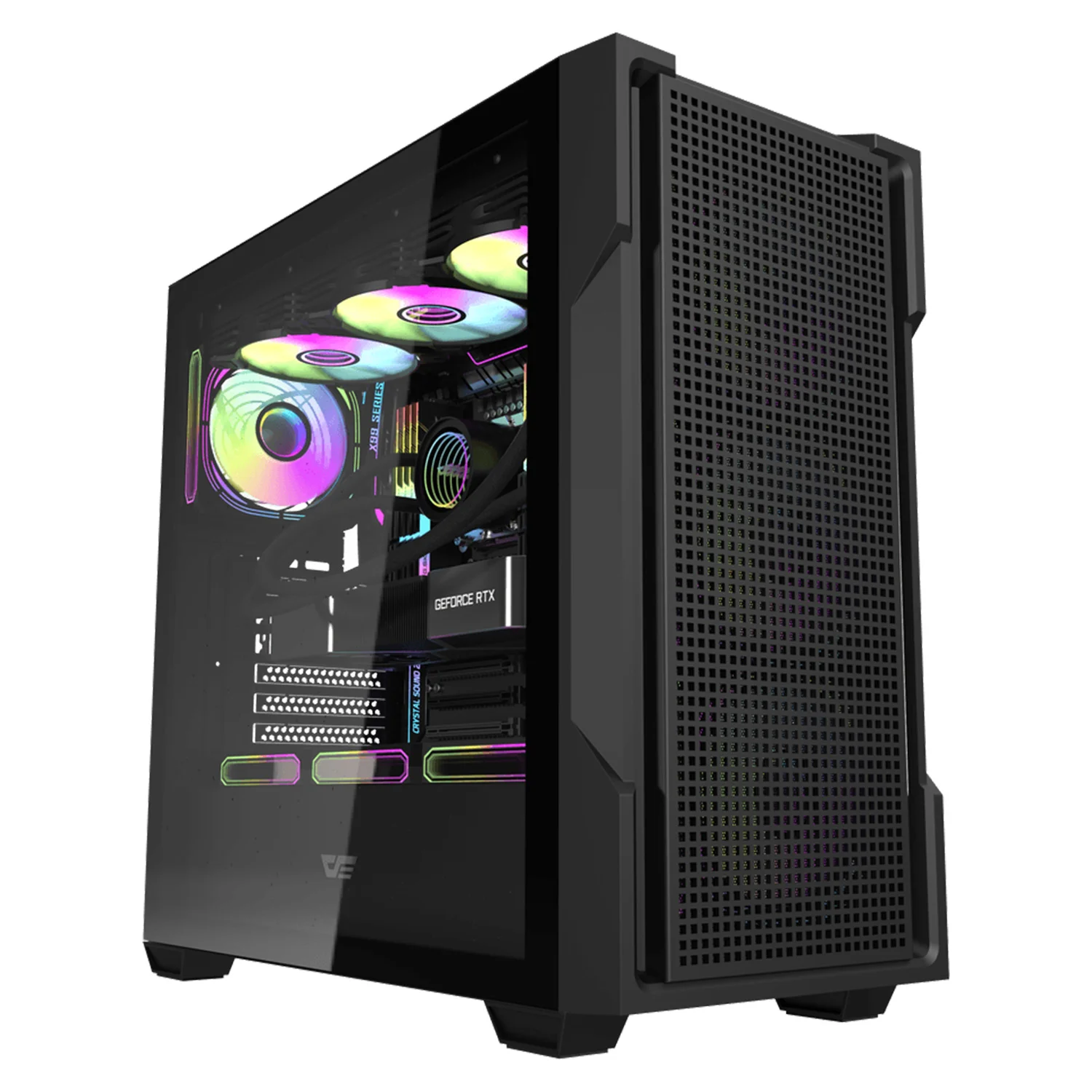 Gabinete Gamer DarkFlash DS900 Mesh Mid Tower - Negro (SIN VENTILADORES)